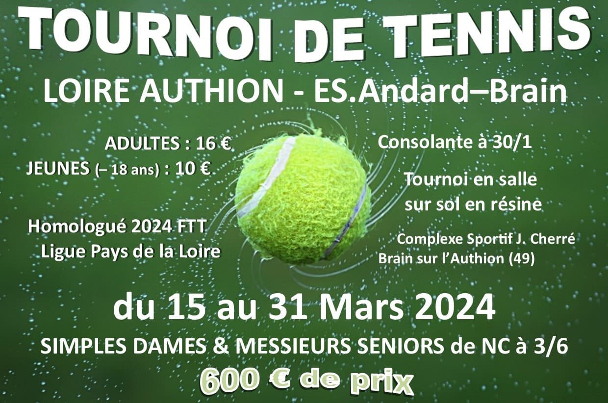 Tournoi Open 2024 : Inscrivez-vous !