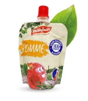 Nouveauté 2026 - Purée de pommes Millefruits  Lot de 50 gourdes (90 g)
